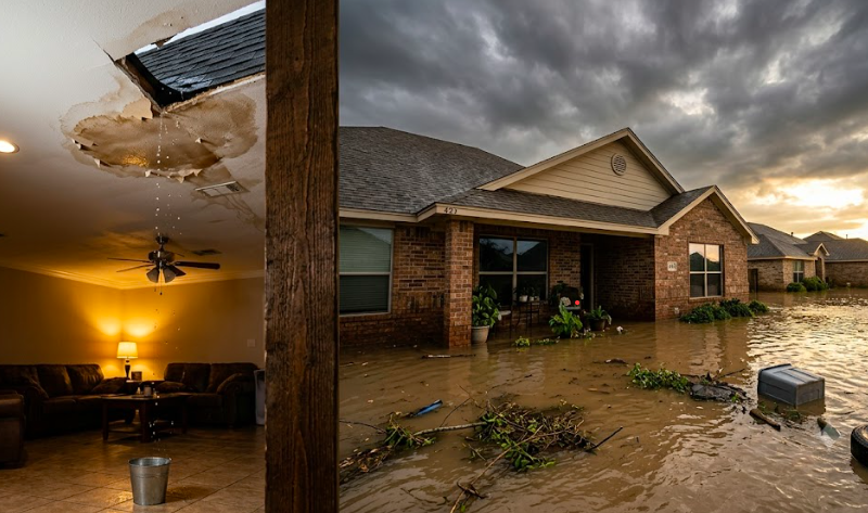 Roof Leak vs. Flood Damage:How to Tell the Difference And Why It Matters for Insurance